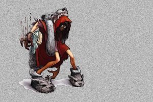 dark, Little, Red, Riding, Evil, Girl, Anime, Scary, Creepy, Spooky, Wolves