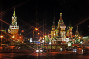 moscow, Temples, Architecture, Buildings, Cathedral, Church, Lights, Roads, Cars
