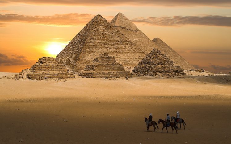 sand, Pyramid, Riders, Egypt HD Wallpaper Desktop Background