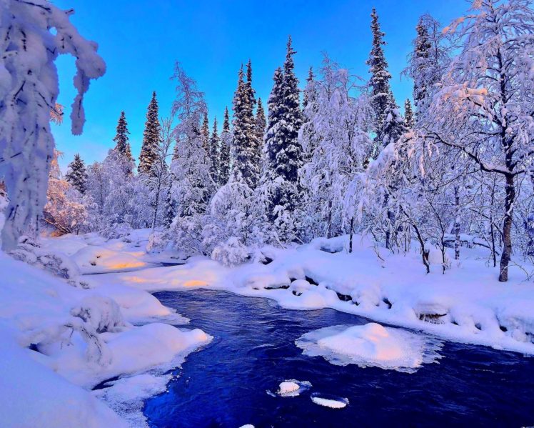 water, Winter, River, Snow, Landscape HD Wallpaper Desktop Background