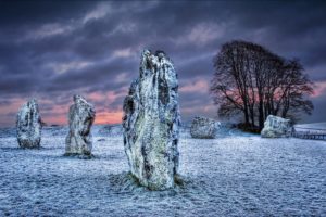 wiltshire, United, Kingdom, Field, Rocks, Landscape, Frost, Winter