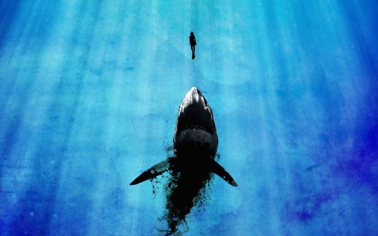 dark, Horror, Animals, Shark, People HD Wallpaper Desktop Background
