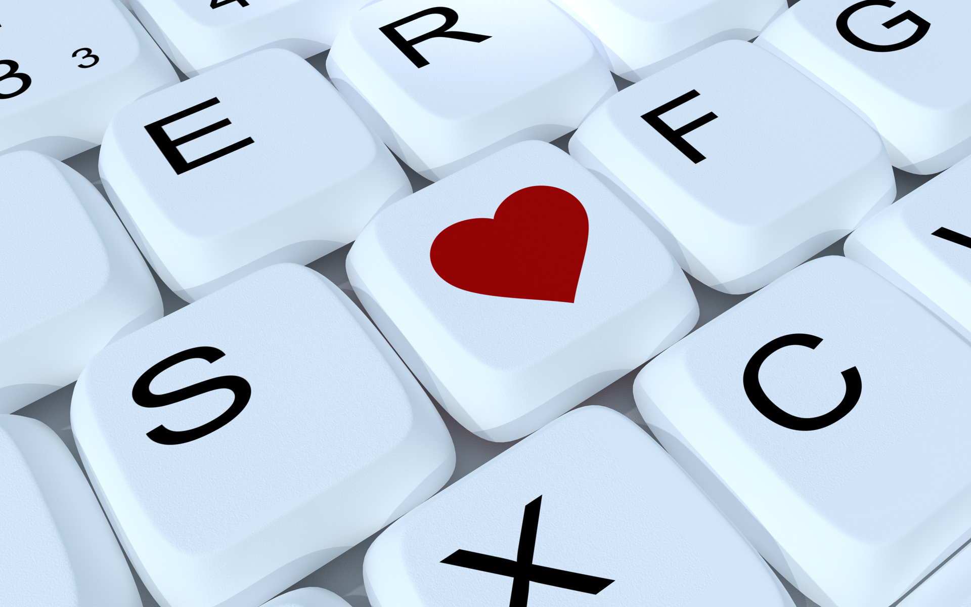 keyboard, Computer, Love, Heart Wallpaper