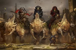 fantasy, Dark, Monsters, Mass, Effect, Fantasy, Art, Grunt, Artwork, Mass, Effect, 3, Krogan, Riding, Wrex, 1920×1080, Wallpap, Abstract, Arts