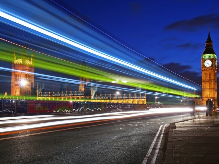 streets, England, London, Long, Exposure HD Wallpaper Desktop Background