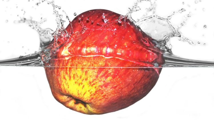apples, Slow, Motion, Splashes HD Wallpaper Desktop Background