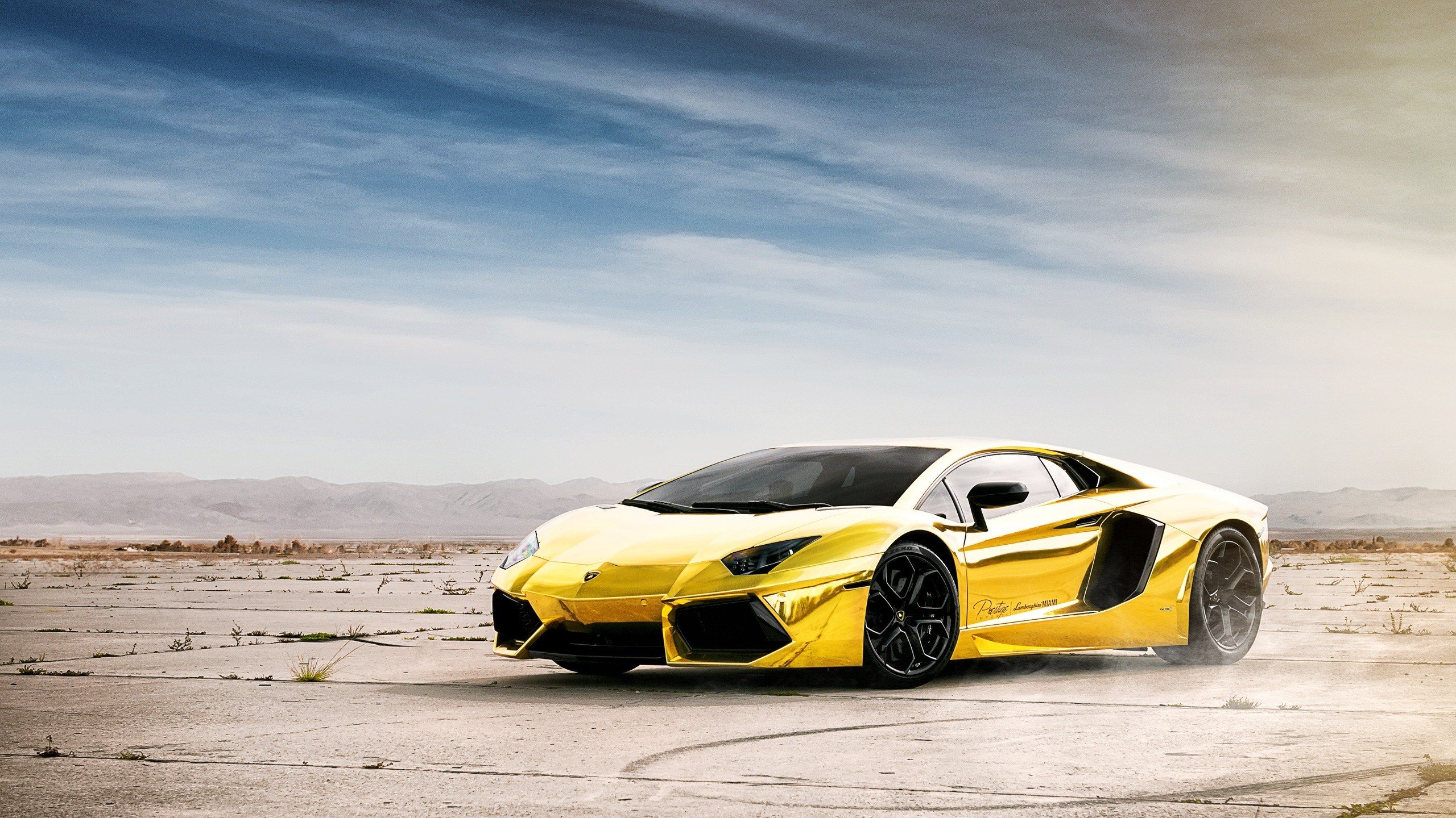 clouds, Landscapes, Cars, Lamborghini, Artwork, Lamborghini, Aventador Wallpaper