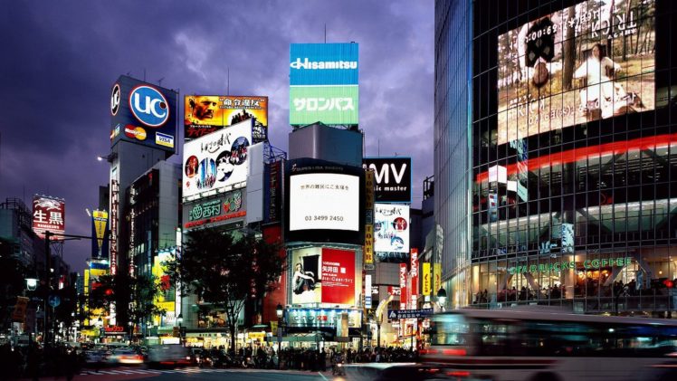 japan, Tokyo, Advertisement, Shibuya HD Wallpaper Desktop Background