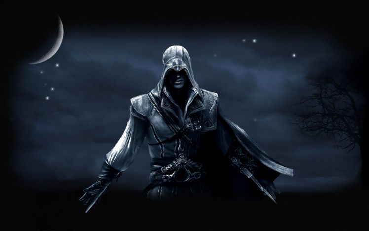 video, Games, Assassins, Creed, Night, Moon HD Wallpaper Desktop Background