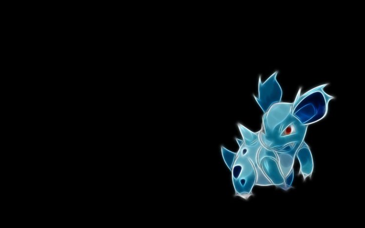 pokemon, Fractalius, Black, Background, Nidorina HD Wallpaper Desktop Background