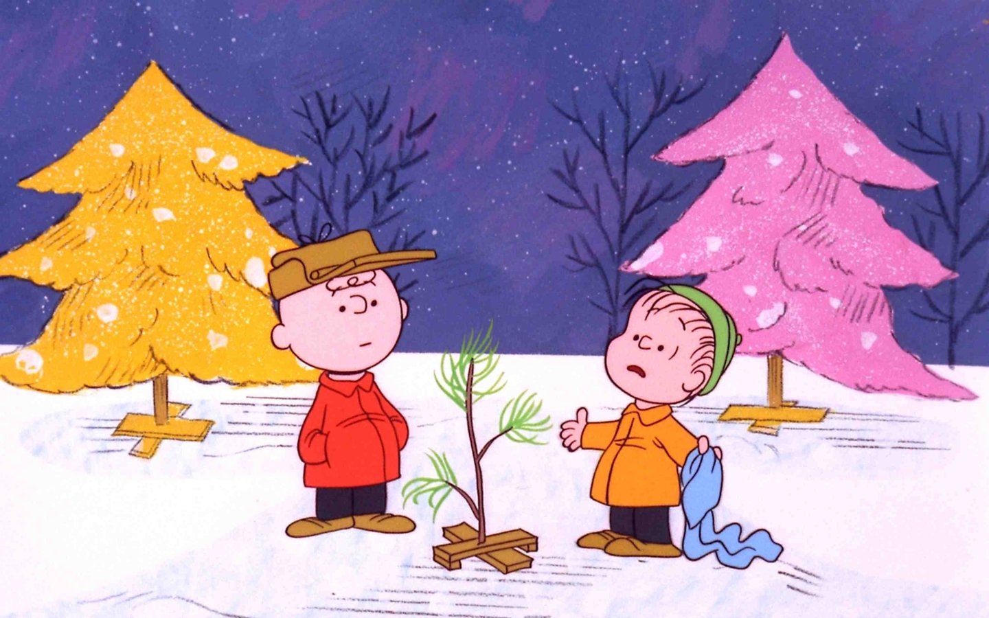 christmas, Charlie, Brown, Linus, Peanuts,  comic, Strip Wallpaper