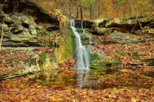 autumn, Wallpapers, Rocks, Wood, Trees, Waterfall, Nature