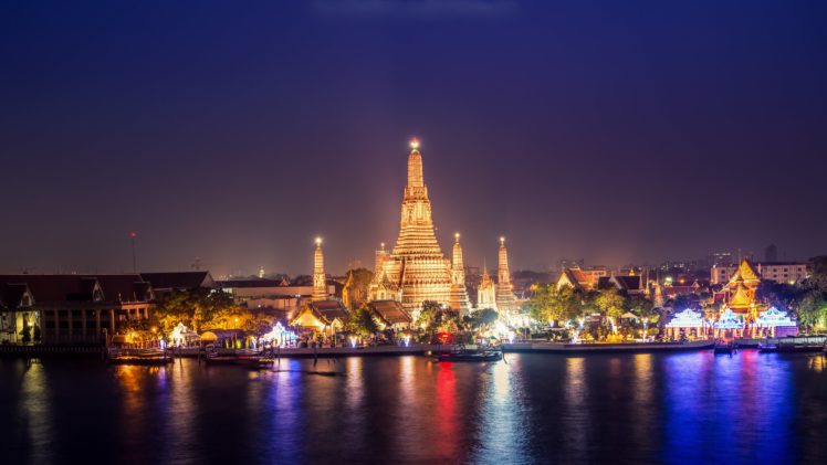 bangkok, Sunset, Thailand HD Wallpaper Desktop Background