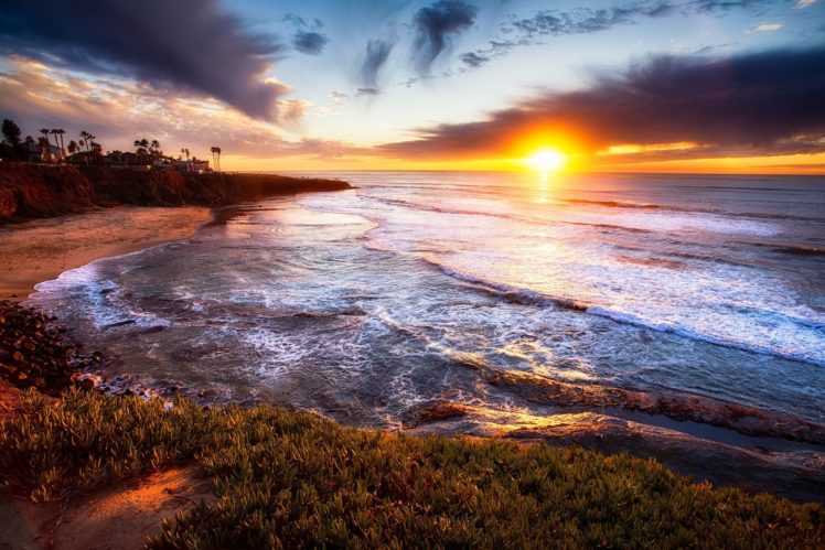 san, Diego, California, Sunset, Landscape HD Wallpaper Desktop Background