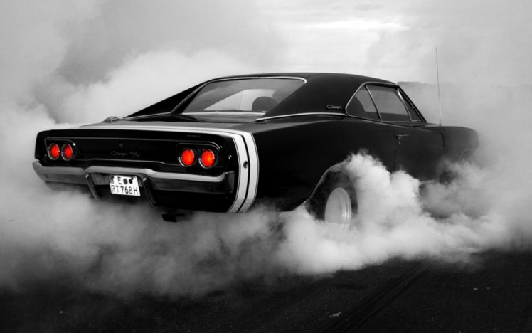 muscle, Cars, 1969, Monochrome, Dodge, Charger, Rt, Burnout, Hot, Rod, Smoke, Muscle, Car, Tuning HD Wallpaper Desktop Background