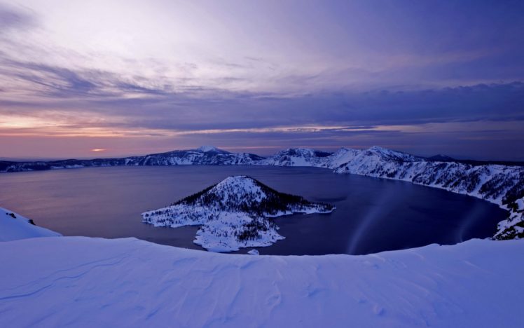 mountains, Winter, Volcano, Sky HD Wallpaper Desktop Background