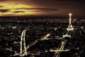 eiffel, Tower, Paris, Night, France, Multiscreen