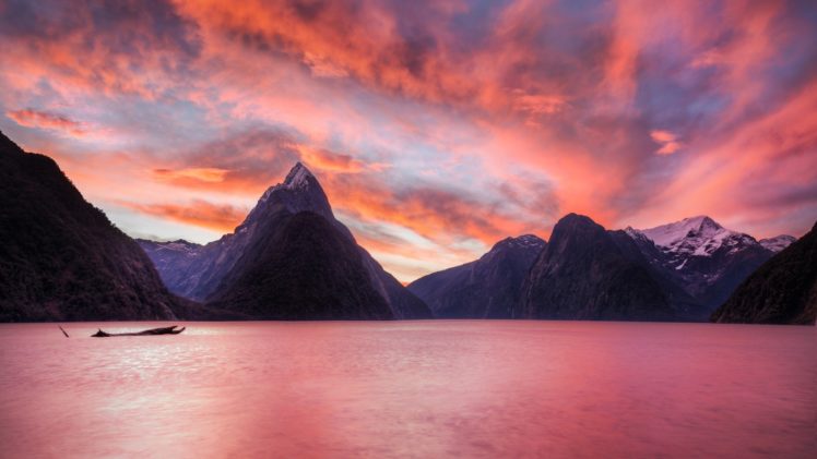 sunset, Mountains, Landscapes, Nature, New, Zealand, Lakes HD Wallpaper Desktop Background