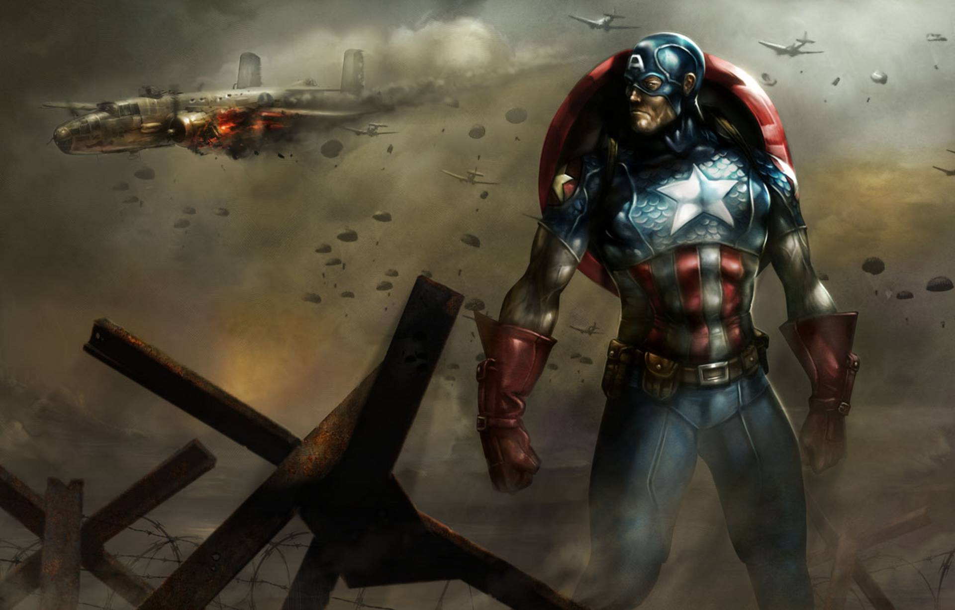 captain, America, Comics, Art, Superhero Wallpaper