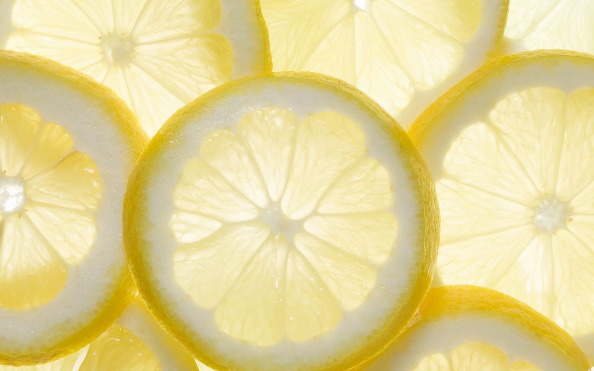 fruits, Lemons, White, Background, Slices Wallpaper
