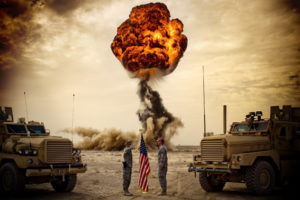 military, Soldiers, Warriors, Vehicles, Trucks, Explosion, Bomb, Weapons