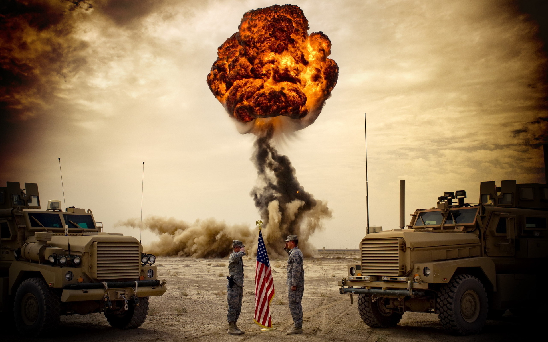 military, Soldiers, Warriors, Vehicles, Trucks, Explosion, Bomb, Weapons Wallpaper