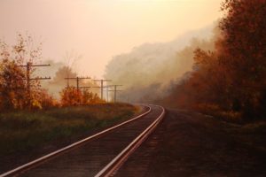 nature, Landscapes, Railroad, Tracks, Autumn