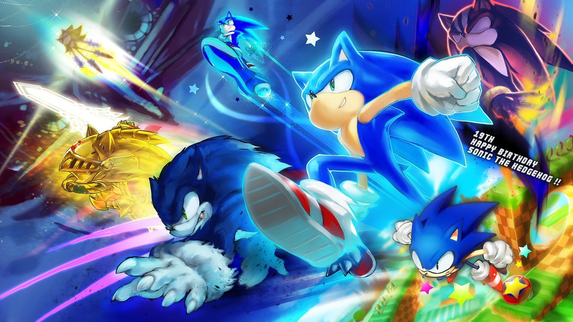 sonic, The, Hedgehog, Sonic, Happy, Birthday Wallpaper