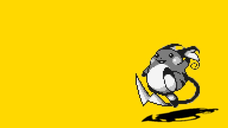 pokemon, Yellow, Raichu, Simple, Background HD Wallpaper Desktop Background