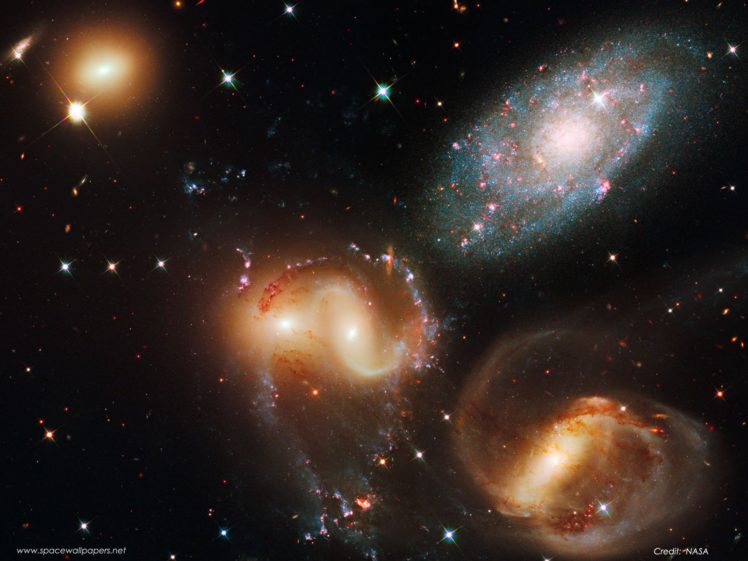 outer, Space, Galaxies, Stephan, Quintet HD Wallpaper Desktop Background