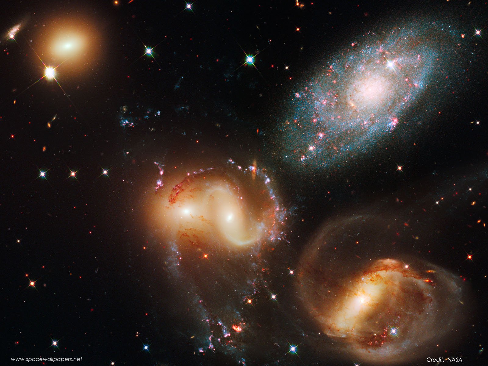 outer, Space, Galaxies, Stephan, Quintet Wallpaper