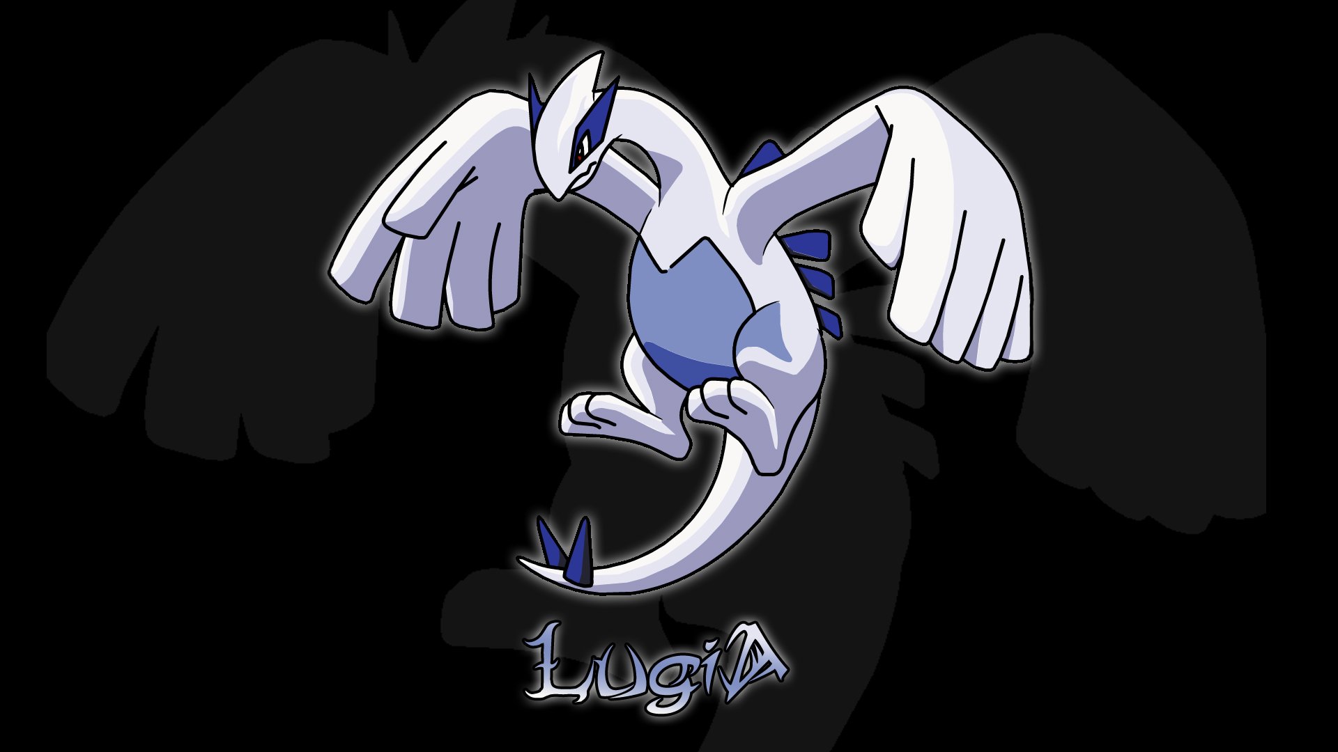 pokemon, Lugia, Black, Background Wallpaper