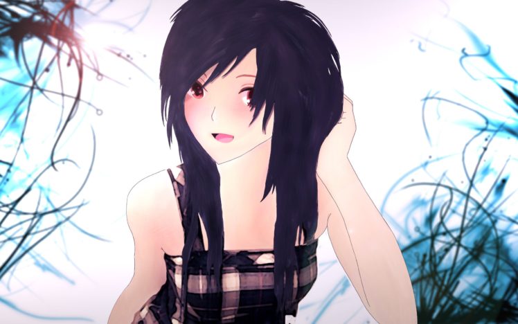 brown, Eyes, Drawings, Anime, Black, Hair HD Wallpaper Desktop Background