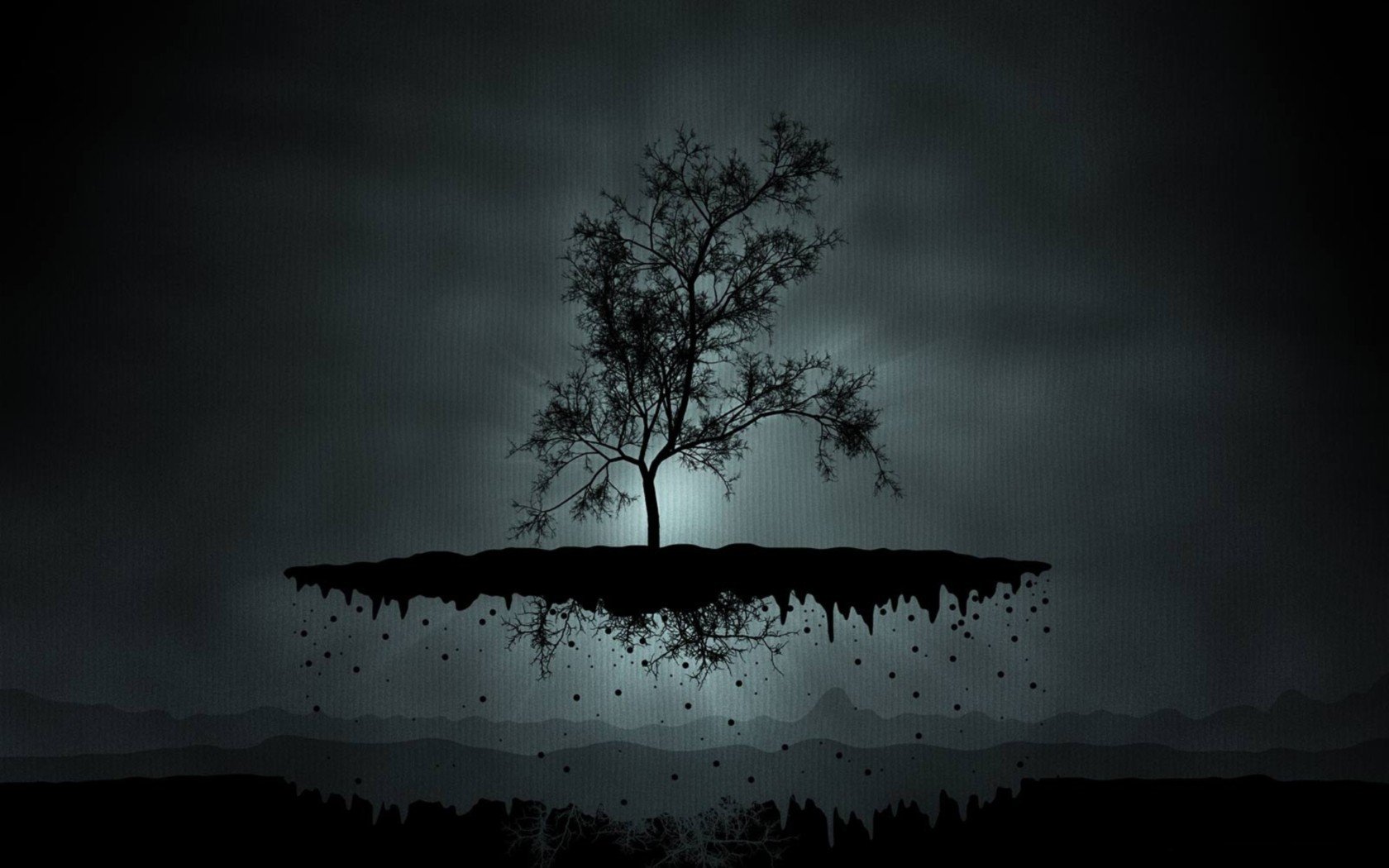 paper, Black, Trees, Floating, Artwork Wallpaper
