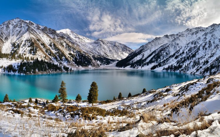 landscapes, Mountains, Winter, Sky HD Wallpaper Desktop Background