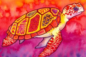 watercolor, Paintings, Turtles, Patterns, Abstract, Sea, Turtle, Watercolor, Sea, Turtles, Colorful, Abstract, Multicolor