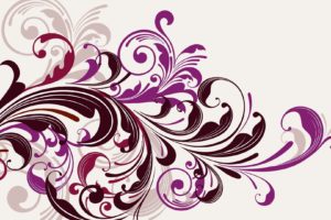 purple, Vectors, Swirls, Floral, Graphics, White, Background