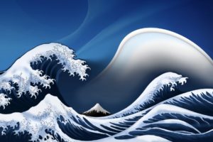 waves, Digital, Art, Artwork, The, Great, Wave, Off, Kanagawa