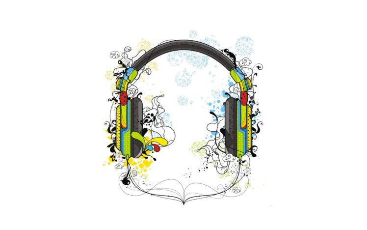 headphones, White, Digital, Art, Artwork HD Wallpaper Desktop Background