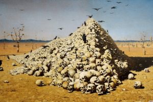 skulls, War, Death, Oil, Paint, Artwork, Crows, Vasily, Vereshchagin, The, Apotheosis, Of, War