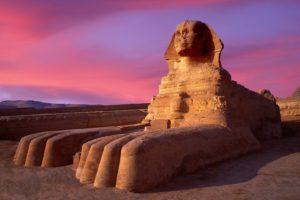 egypt, Sphinx, Giza, Evening