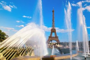 eiffel, Tower, Paris, Cityscapes, Fountain