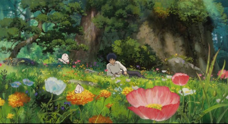 flowers, Garden, Artwork, Anime, Boys, Karigurashi, No, Arrietty, The, Secret, World, Of, Arrietty, Butterflies HD Wallpaper Desktop Background