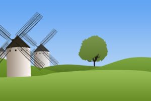 landscapes, Vectors, Windmills