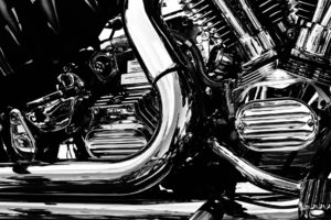 chrome, Engine, Motorbikes, Black, White, Monochrome