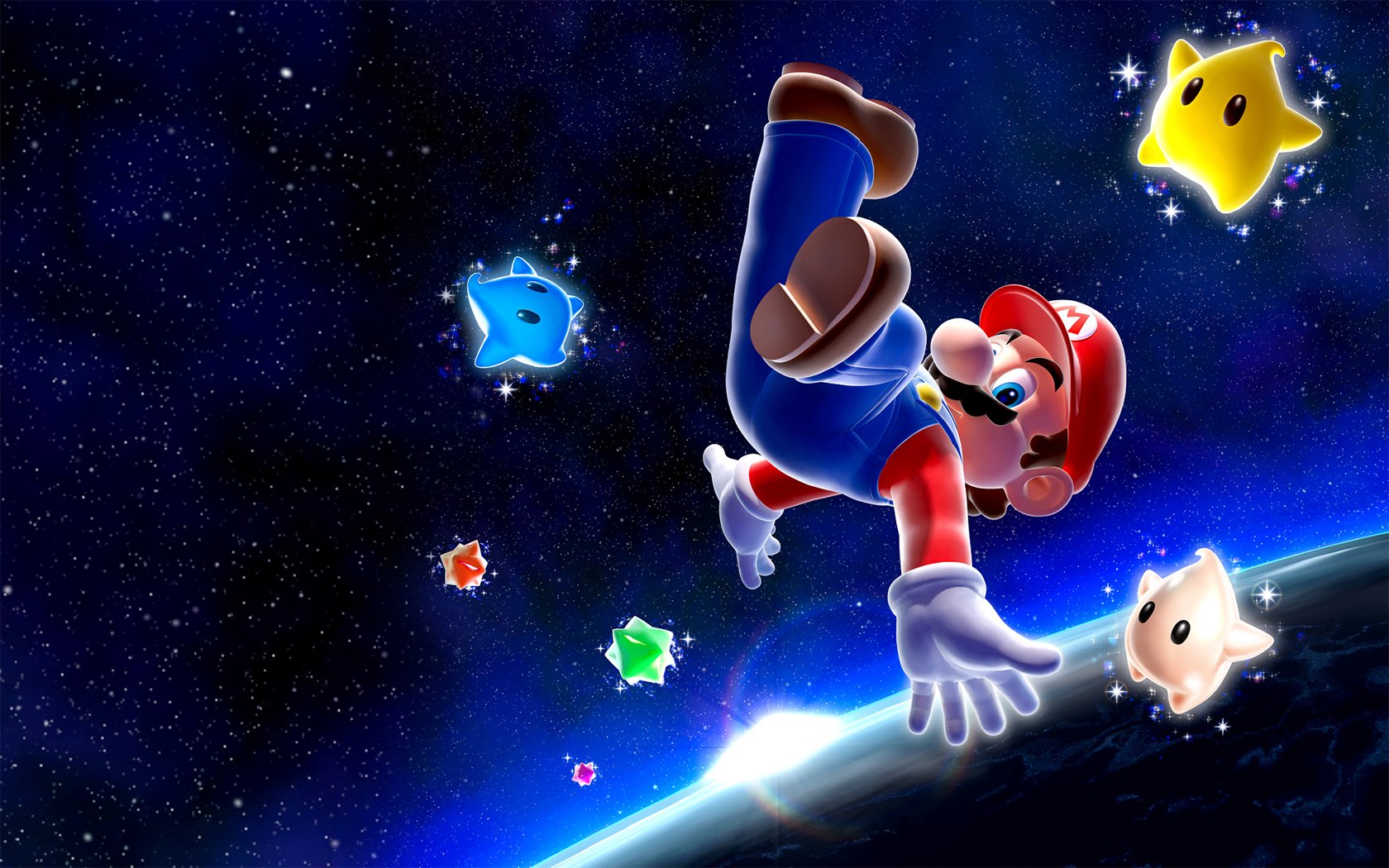 nintendo, Video, Games, Galaxies, Mario, Super, Mario, Nintendo, Wii Wallpaper