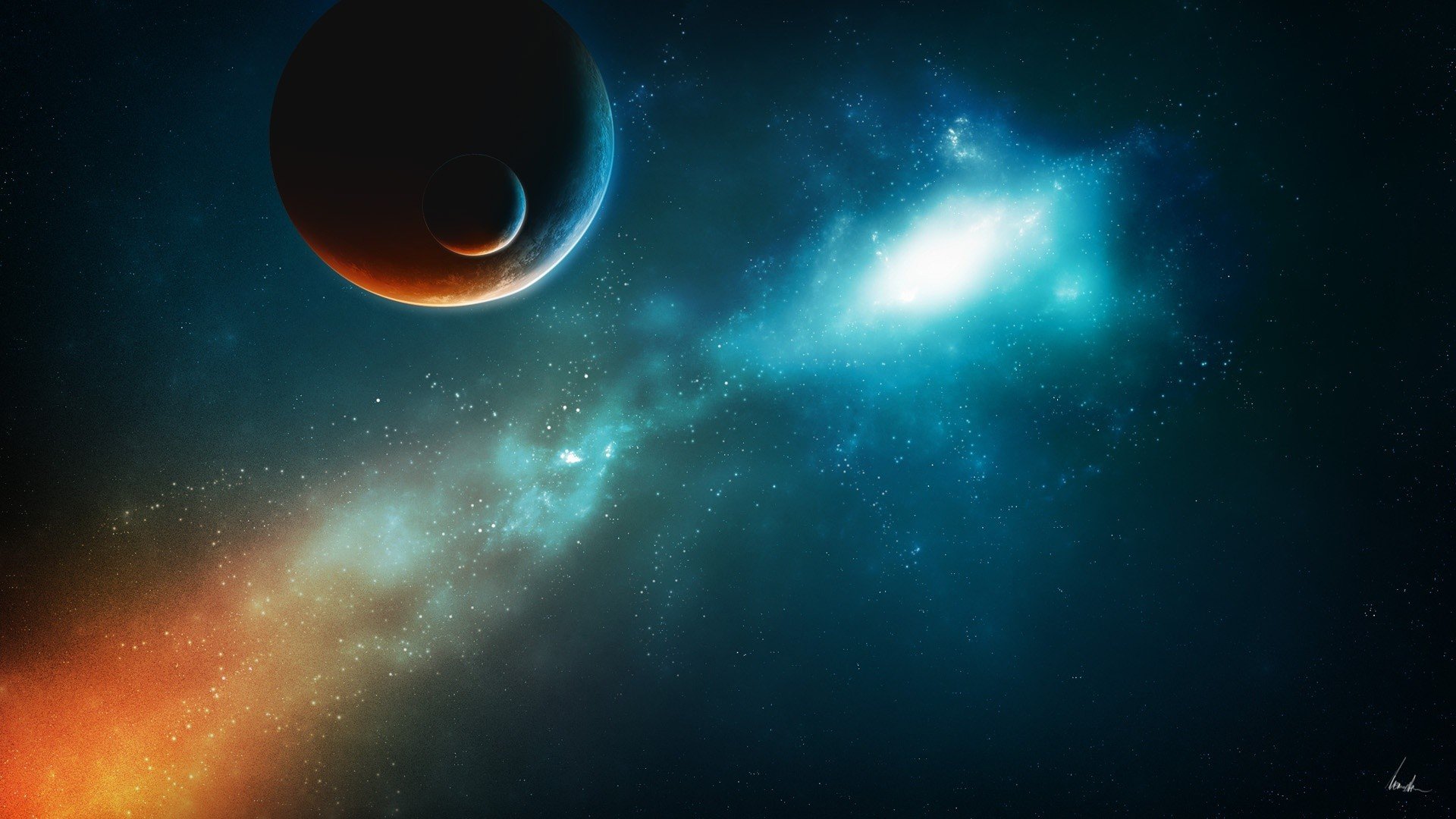 outer, Space, Stars, Galaxies, Planets Wallpaper