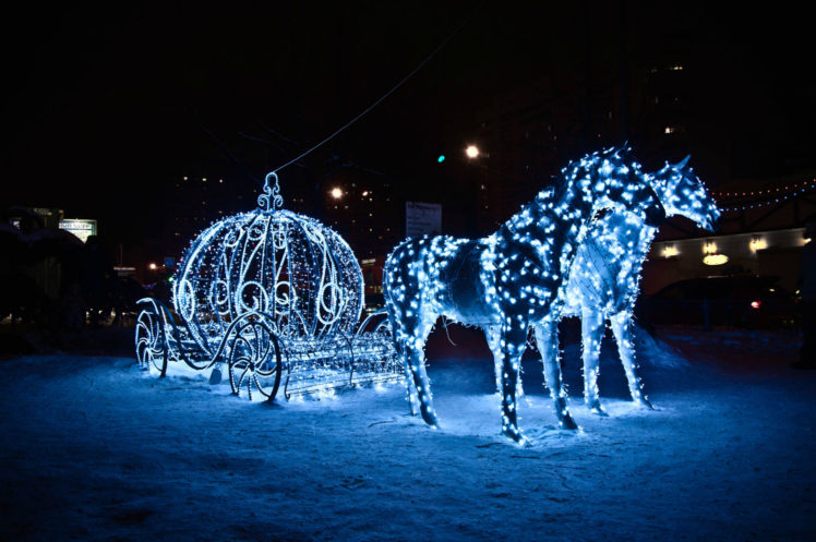 horses, Light, Holiday, Coach, Vehicles, Princess, Winter, Christmas HD Wallpaper Desktop Background