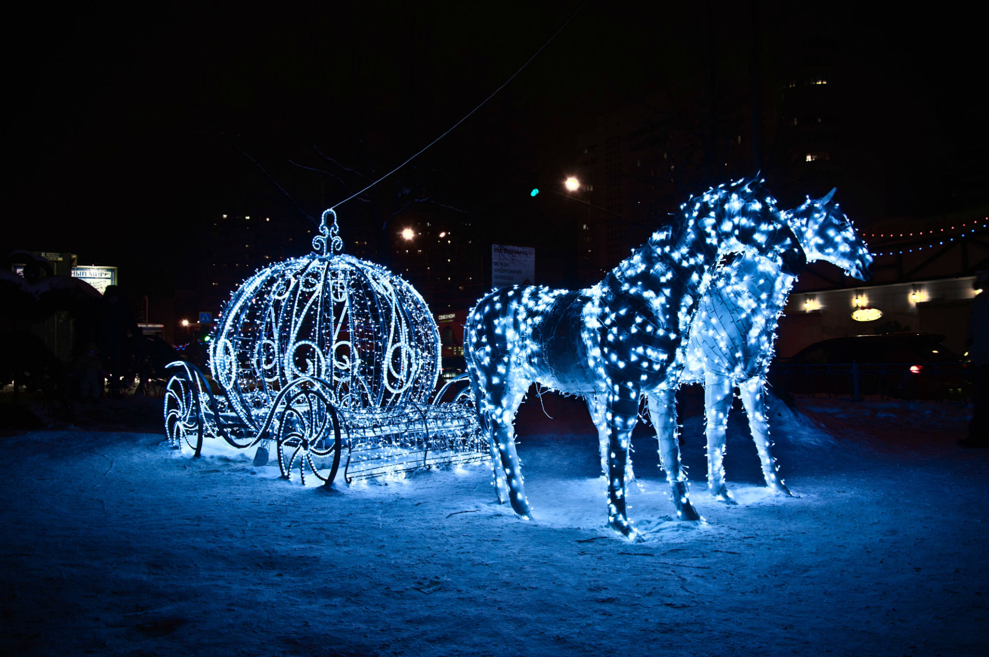 horses, Light, Holiday, Coach, Vehicles, Princess, Winter, Christmas Wallpaper