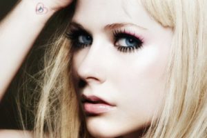 blondes, Women, Avril, Lavigne, Blue, Eyes, Celebrity, Portraits